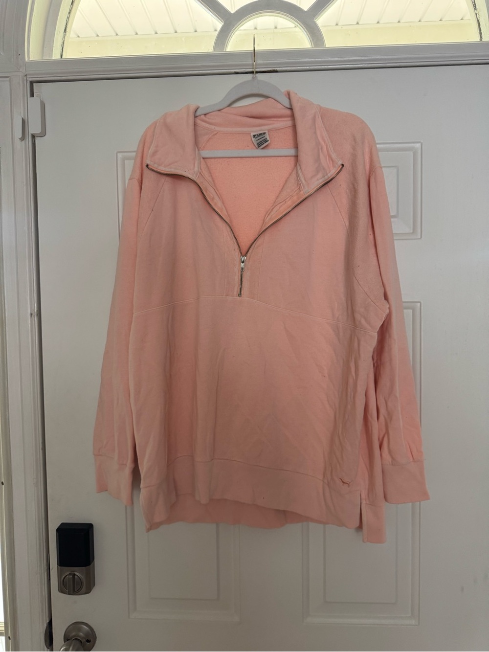 PINK Victoria's Secret Soft Pink Half-Zip Pullover